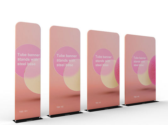 Lekkie 3 x 7,5-metrowe znaki z tkaniny naciągowej wyświetlają banery reklamowe typu pull-up