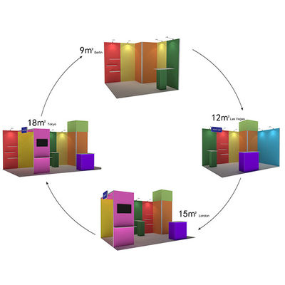 3x3 3x4 3x5 Przenośne ściany stoisk targowych Modułowy system tkanin SEG