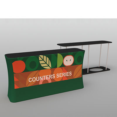 Prostokątny profil aluminiowy Przenośne biurka recepcyjne Targi 240gsm Booth Desk