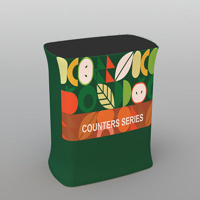 Promocja Przednie przenośne recepcje Składana owalna tkanina Pop-Up Counter