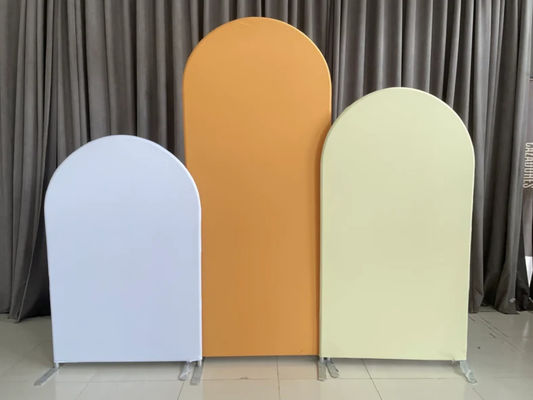 Przenośna okrągła aluminiowa rama złoty ślub metalowy stojak do dekoracji tła