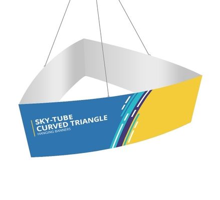 Trójkąt reklamowy Uchwyt na znak Targi Wiszący baner 90 X 30 cm Niestandardowy