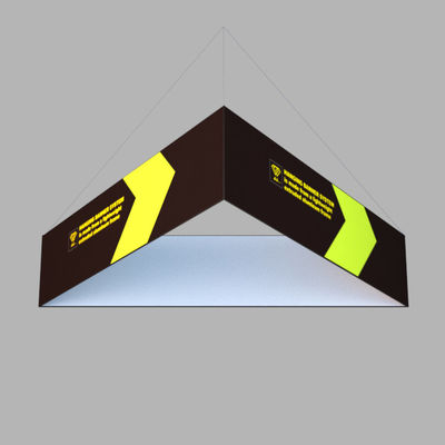 240x120x48in Kwadratowy Trójkąt Targi Wiszący Banner Tkanina Wiszące Znaki Wyświetlacz