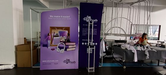 10ft prosta krzywa tło baner reklamowy stoisko targowe podciągnij banery