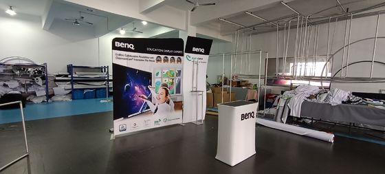 10ft prosta krzywa tło baner reklamowy stoisko targowe podciągnij banery